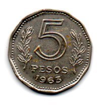 Argentina - 1963 - 5 Pesos