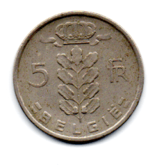 Bélgica - 1949 - 5 Francs - Legenda em Flamengo