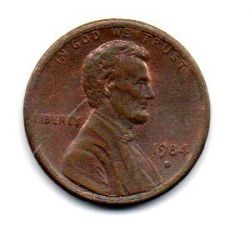Estados Unidos - 1984D - 1 Cent (Memorial do Lincoln)