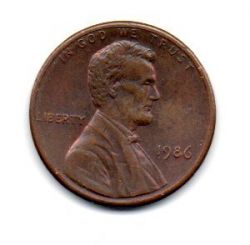 Estados Unidos - 1986 - 1 Cent (Memorial do Lincoln)