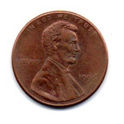 Estados Unidos - 1996 - 1 Cent (Memorial do Lincoln)