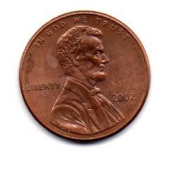 Estados Unidos - 2002 - 1 Cent (Memorial do Lincoln)