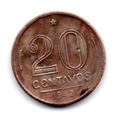 1942 - 20 Centavos - Níquel Rosa - Moeda Brasil
