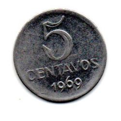 1969 - 5 Centavos - Moeda Brasil - Estado de Conservação: Muito Bem Conservada (MBC)