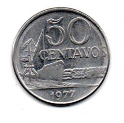 1977 - 50 Centavos - Moeda Brasil - Estado de Conservação: Muito Bem Conservada (MBC)