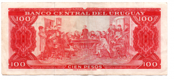 Uruguai - 100 Pesos - Cédula Estrangeira
