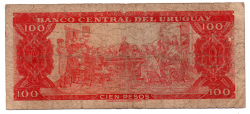 Uruguai - 100 Pesos - Cédula Estrangeira - R