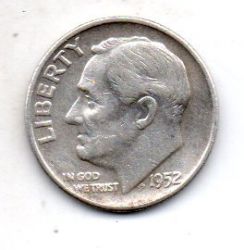 Estados Unidos - 1952D - 10 Cents - Prata .900 - Aprox 2,5 g - 17,9mm