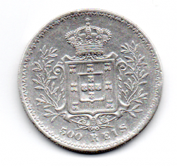 Portugal - 1896 - 500 Réis - Prata .917 - Aprox. 12,5 g - 30mm