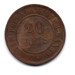 1911 - 20 Réis - Moeda Brasil