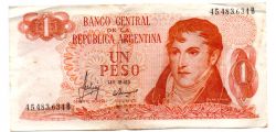 Argentina - 1 Peso - Cédula Estrangeira - MBC/SOB