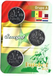 Senegal - 3 Medalhas Futebol 2022 - Grupo A - Card 03/32