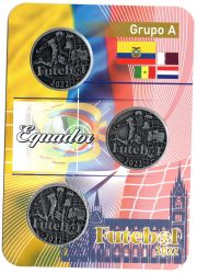 Equador - 3 Medalhas Futebol 2022 - Grupo A - Card 02/32