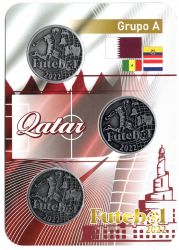 Qatar - 3 Medalhas Futebol 2022 - Grupo A - Card 01/32