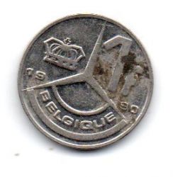 Bélgica - 1990 - 1 Franc - Legenda em Francês