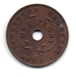 Rodésia do Sul - 1942 - 1 Penny