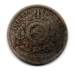 1871 - 100 Réis - Moeda Brasil Império