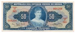 C028 - 50 Cruzeiros - 1° Estampa - Série 741 - Princesa Isabel - Data: 1961 - MBC/SOB