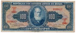 C036 - 100 Cruzeiros - 1° Estampa - Série 1504 - Dom Pedro II - Data: 1964 - MBC