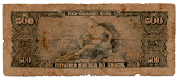 C047 - 500 Cruzeiros - 1° Estampa - Série 885 - Dom João VI - Data: 1962 - UTG