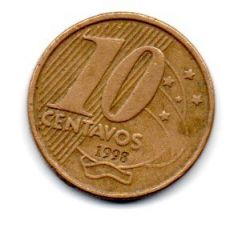 1998 - 10 Centavos - Moeda Brasil - C/ Danos
