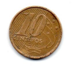 2000 - 10 Centavos - Moeda Brasil - C/ Danos
